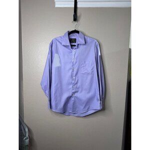 Pronto Uomo Men's Purple Shirt Size 16 32/33 long sleeve collared button‎ up